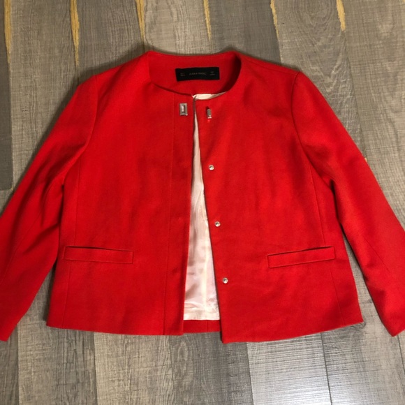 Blazer in red casual comfy business blazer streeetwear size L - Picture 1 of 5